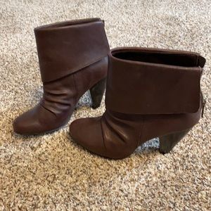 Jessica Simpson leather booties. Dark brown. Size 6.5